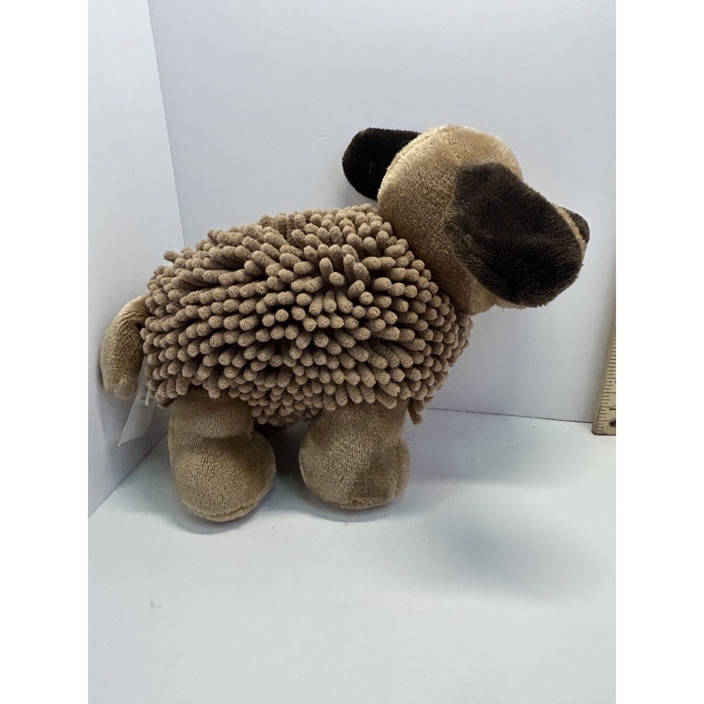 Little Miracles Brown Textured Plush Stuffed Animal Sheep Dog 6+ Months Baby Toy